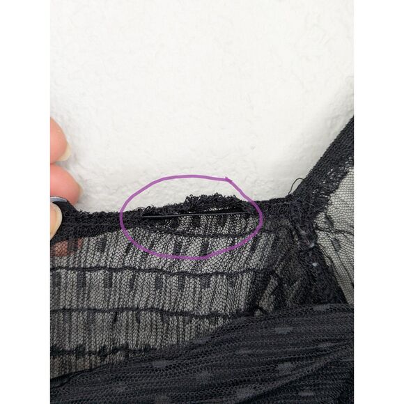 Whimsigoth Bodysuit Black Long Sleeve Sz M Witchy Fairy Grunge - Picture 7 of 12